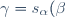 \gamma = s_{\alpha}(\beta)